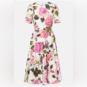 DOLCE&GABBANA
Floral cotton midi dress Floral Pink and Green Size Small Like New